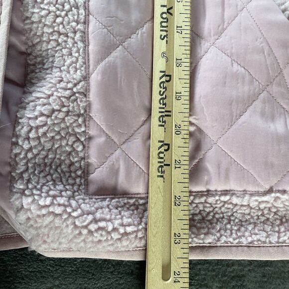 Rails Lorna Sherpa fleece jacket Womens Medium lilac purple pink Sherpa Snap Up - Picture 14 of 14